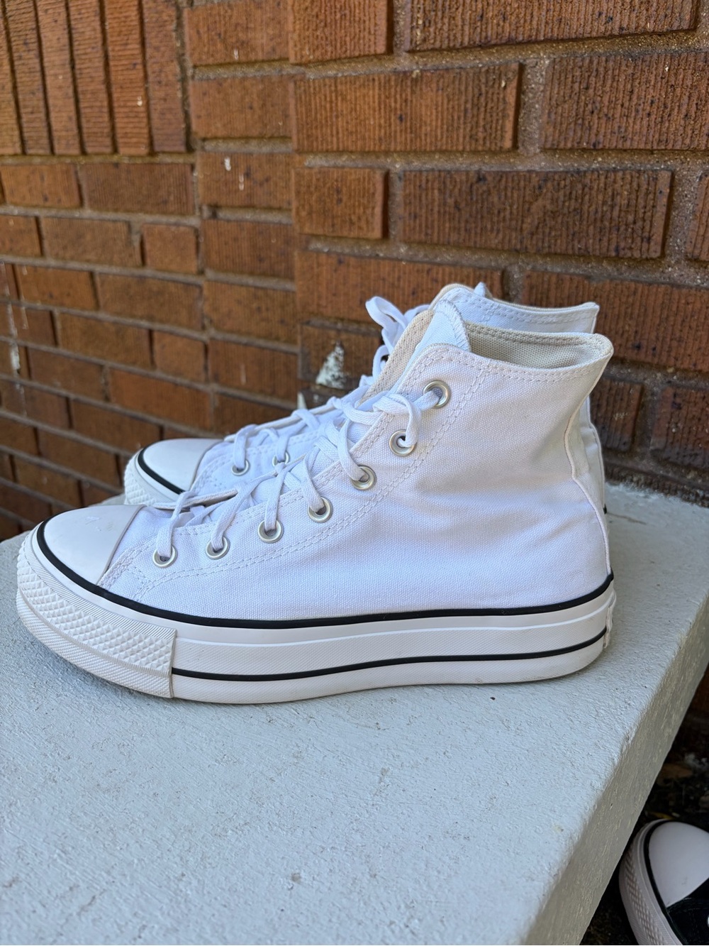Converse White High-Top Canvas Sneakers